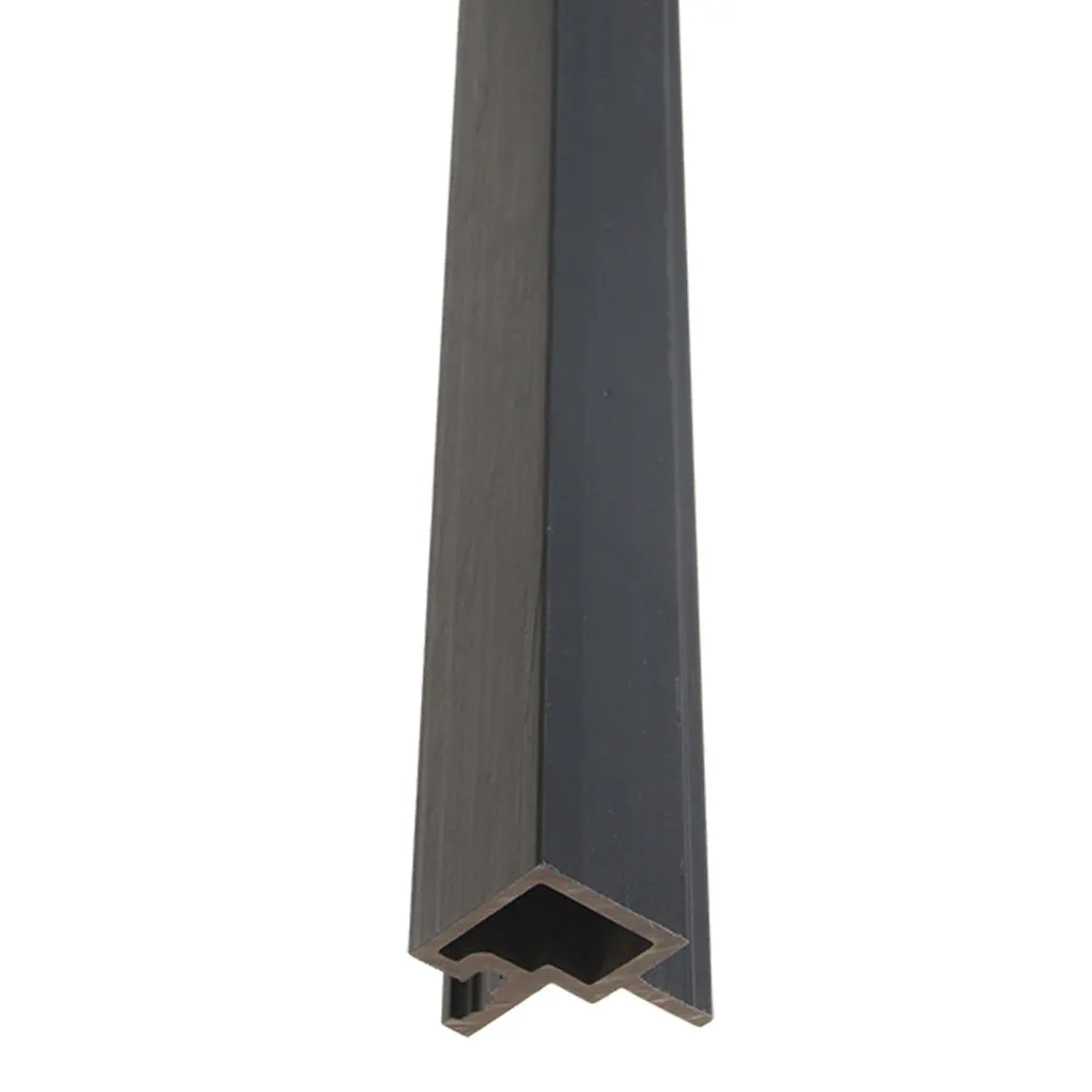 Cornière Panneau Bois Extérieur Noir 290CM | Façade | Jardin | Texture 3D