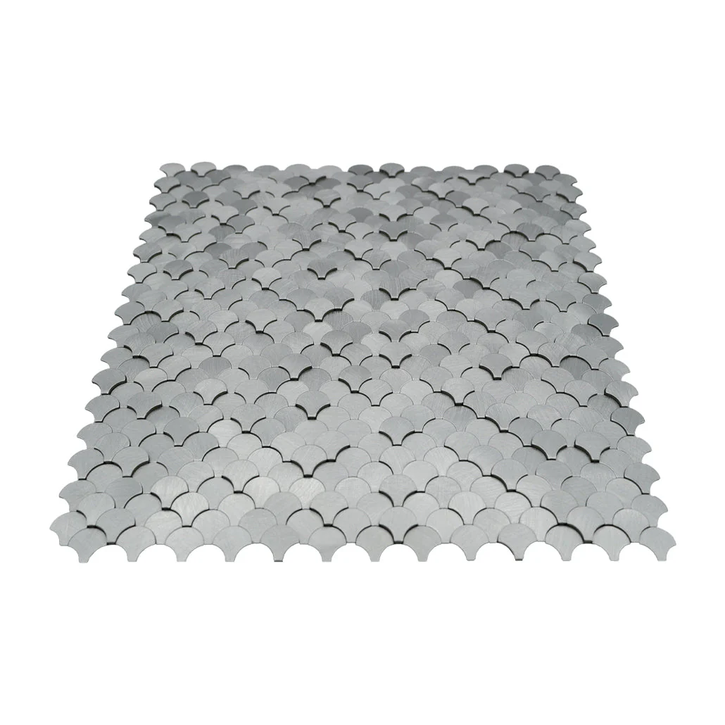 Crédence adhésive | Écaille de Poisson 3D Argent | 28,8×29,8 cm - Image 4
