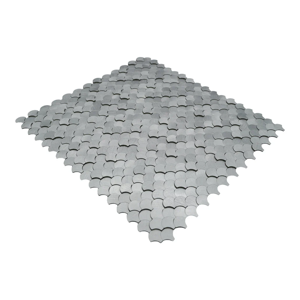 Crédence adhésive | Écaille de Poisson 3D Argent | 28,8×29,8 cm - Image 6