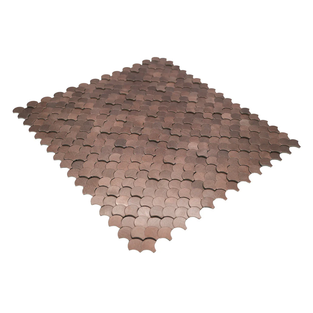 Crédence adhésive | Écaille de Poisson 3D Cuivre foncé | 28,8×29,8 cm - Image 6