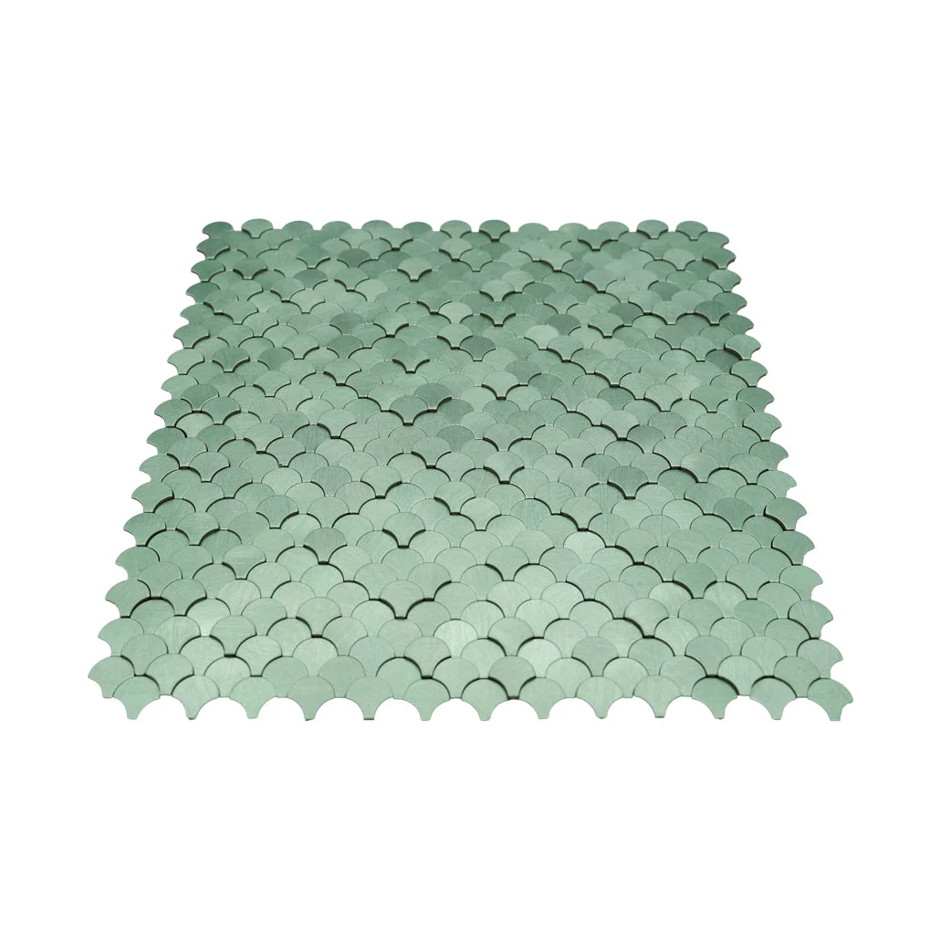 Crédence adhésive | Écaille de Poisson 3D Vert pastel | 28,8×29,8 cm - Image 4