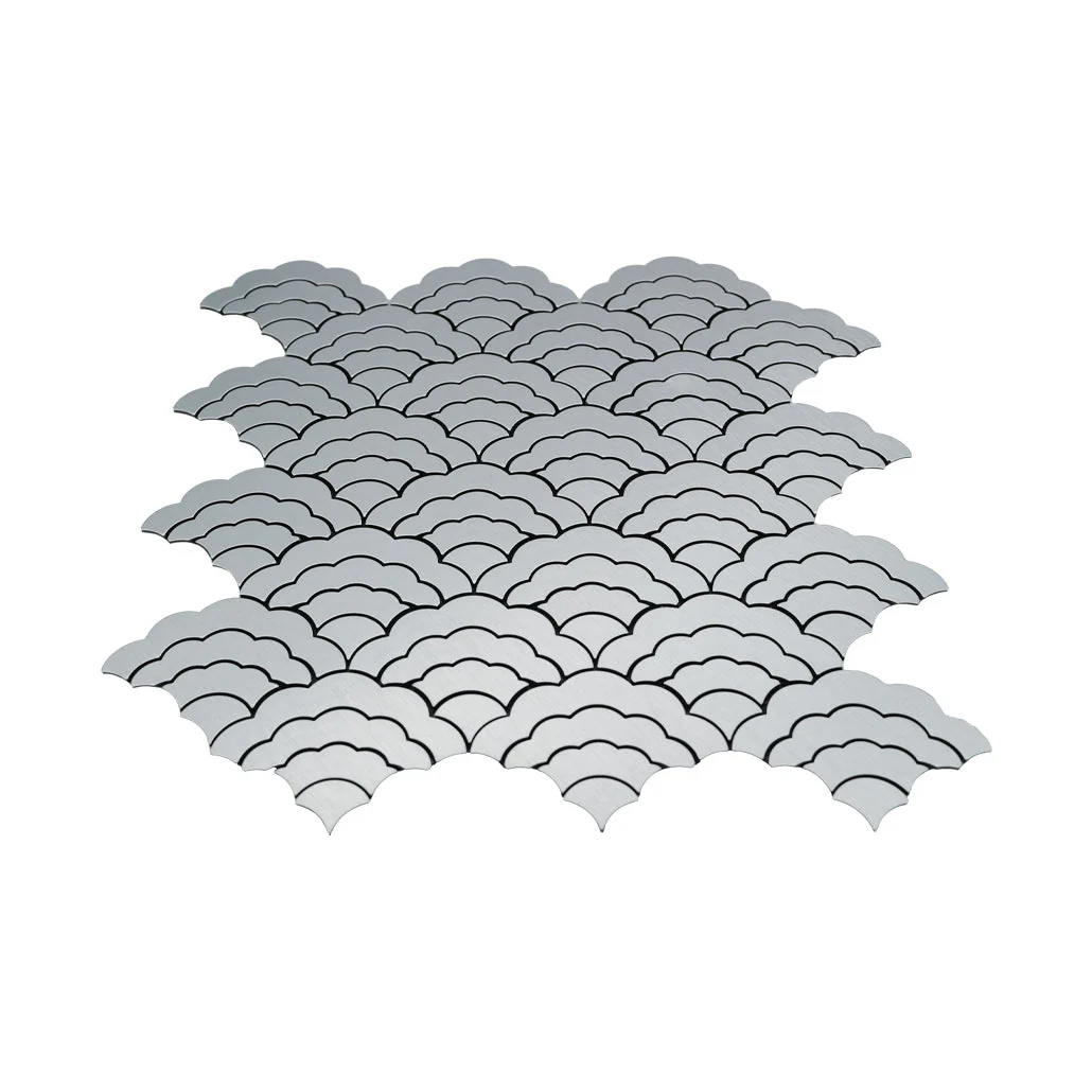 Crédence adhésive | Éventail Argent | 26,8×28,1 cm - Image 4