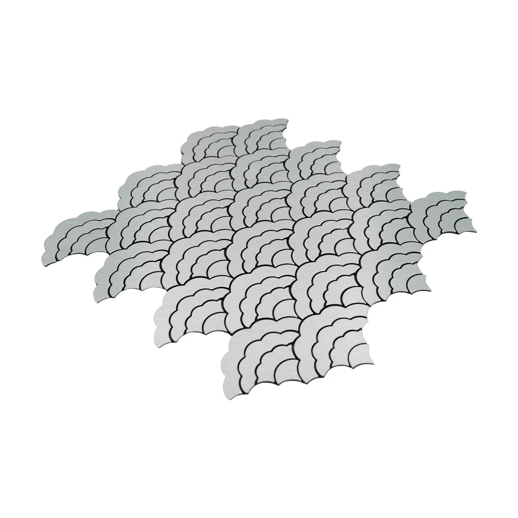 Crédence adhésive | Éventail Argent | 26,8×28,1 cm - Image 6