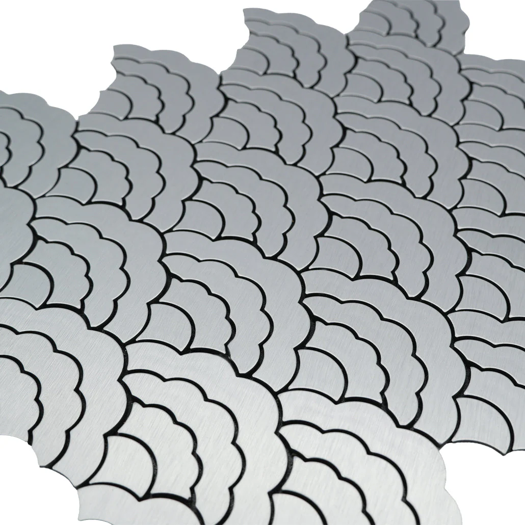 Crédence adhésive | Éventail Argent | 26,8×28,1 cm - Image 8