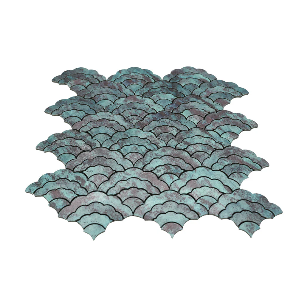 Crédence adhésive | Éventail Cuivre patiné | 26,8×28,1 cm - Image 4