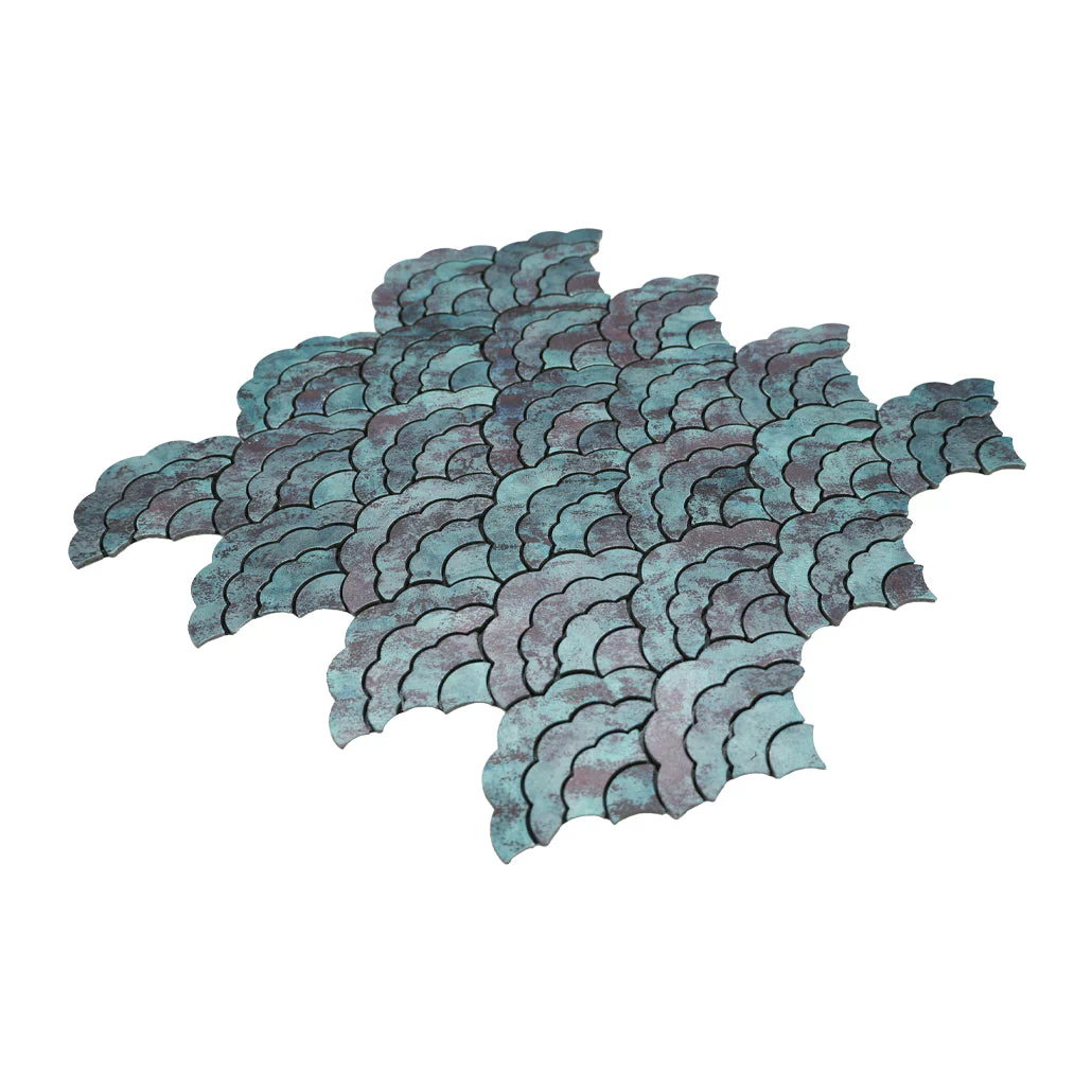 Crédence adhésive | Éventail Cuivre patiné | 26,8×28,1 cm - Image 6