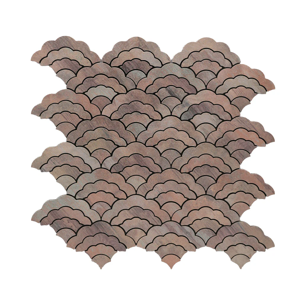Crédence adhésive | Éventail Mauve | 26,8×28,1 cm - Image 2