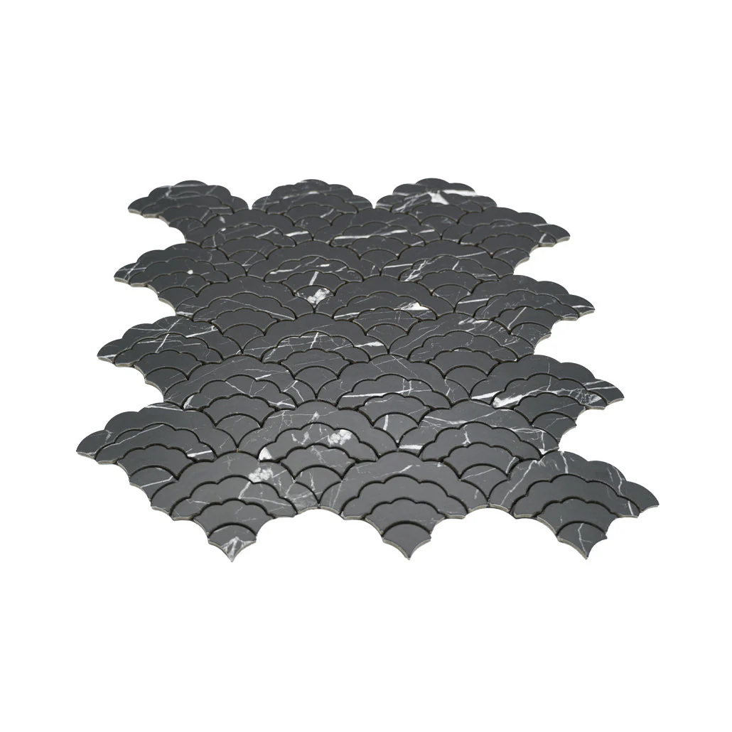 Crédence adhésive | Éventail Noir | 26,8×28,1 cm - Image 4