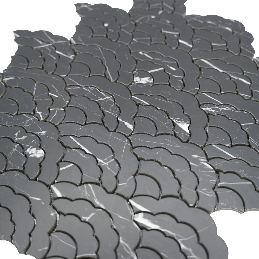 Crédence adhésive | Éventail Noir | 26,8×28,1 cm - Image 8