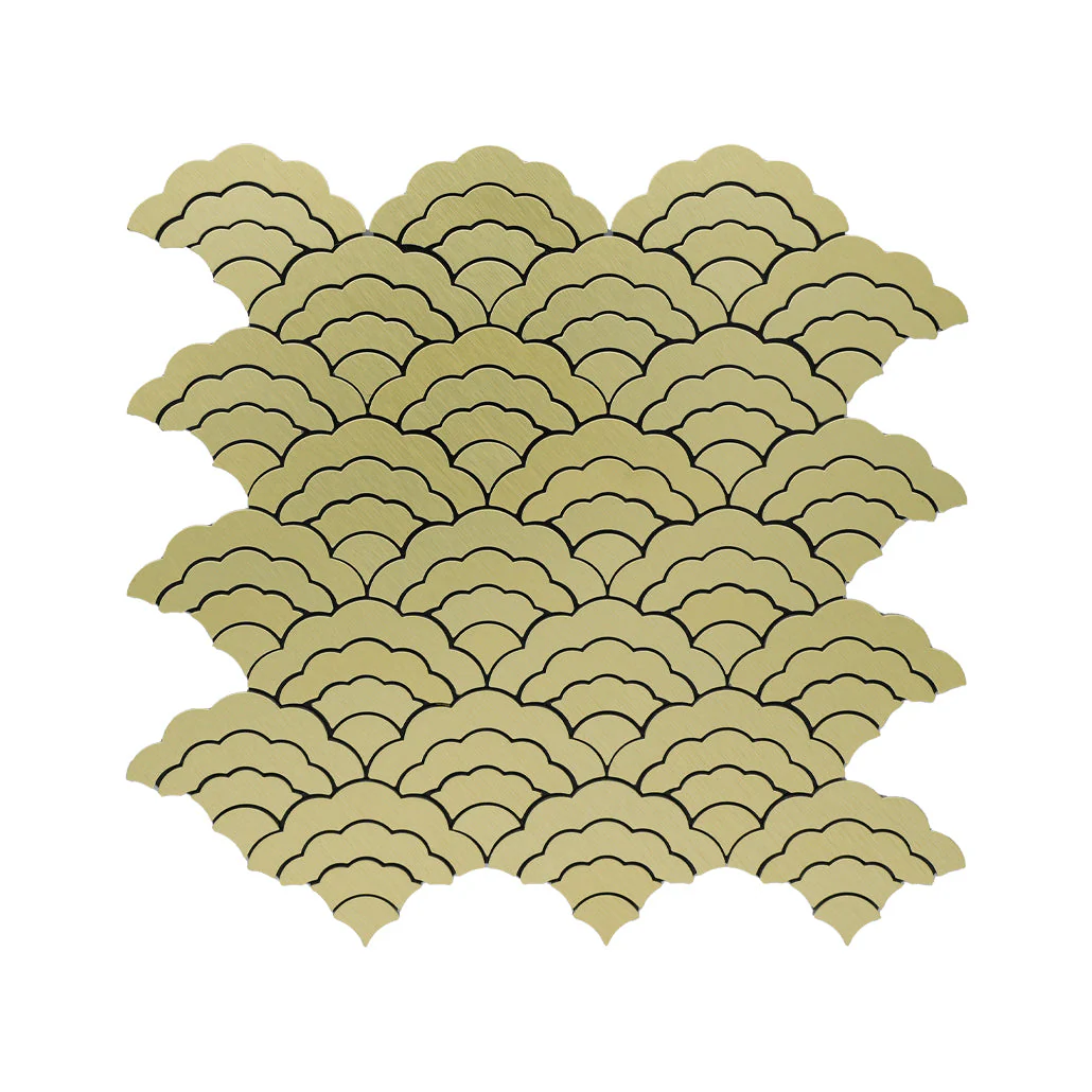 Crédence adhésive | Éventail Or | 26,8×28,1 cm - Image 2