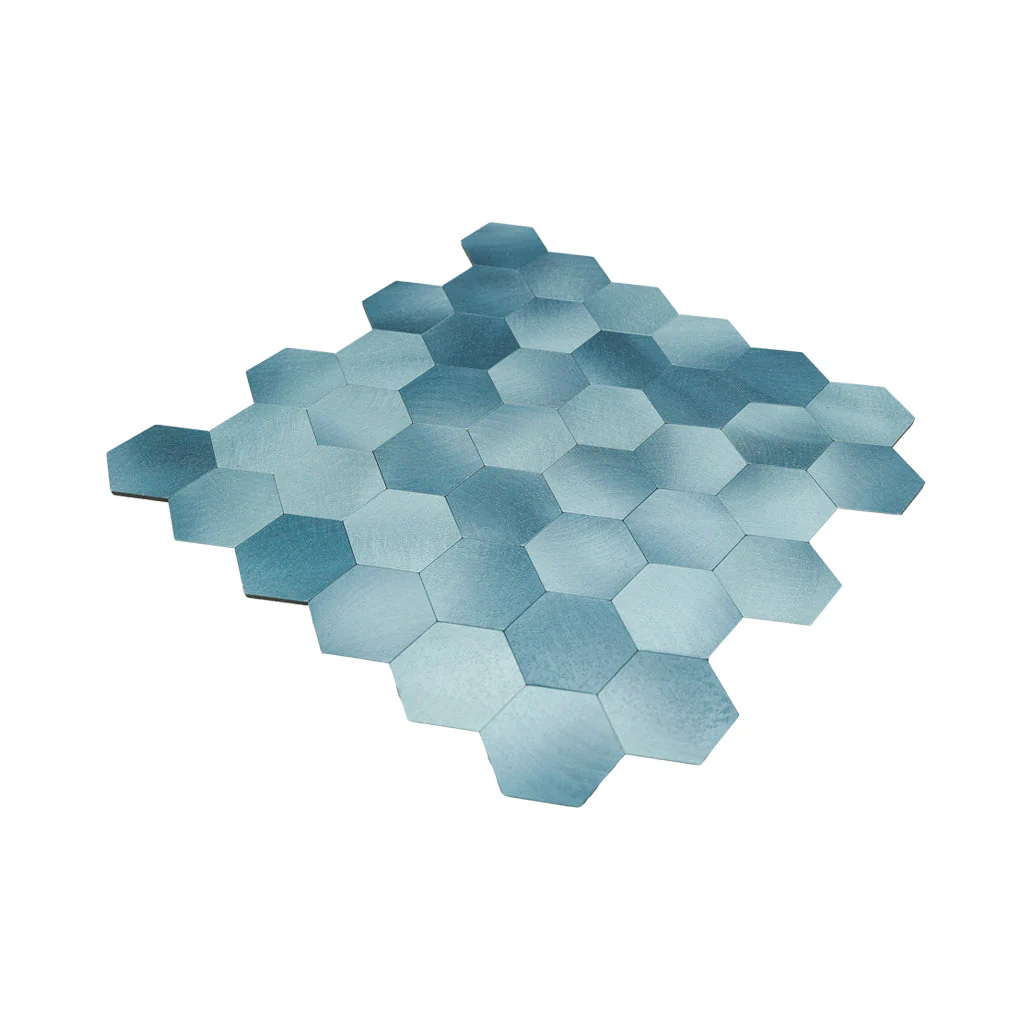 Crédence adhésive | Hexagone Bleu | 28,8×29,2 cm - Image 6
