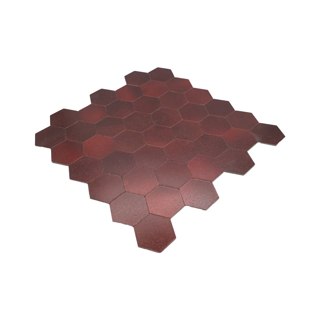Crédence adhésive | Hexagone Bordeaux | 28,8×29,2 cm - Image 6
