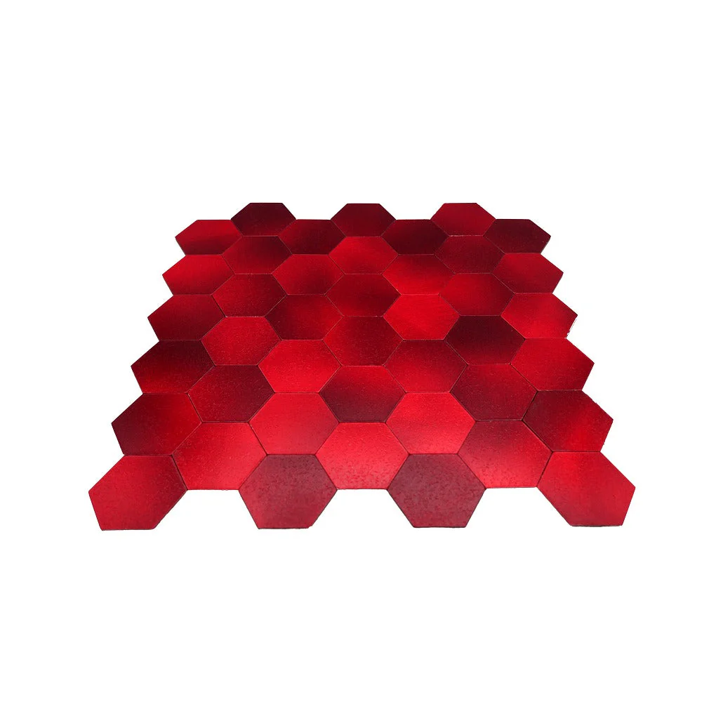 Crédence adhésive | Hexagone Rouge | 28,8×29,2 cm - Image 4