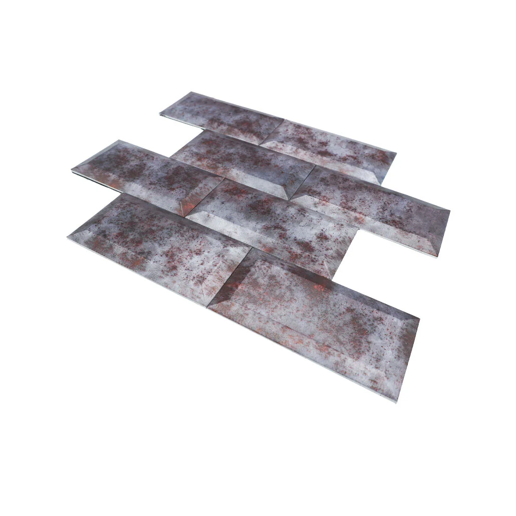 Crédence adhésive | Métro 3D Gris | 30,5×30,5 cm - Image 6