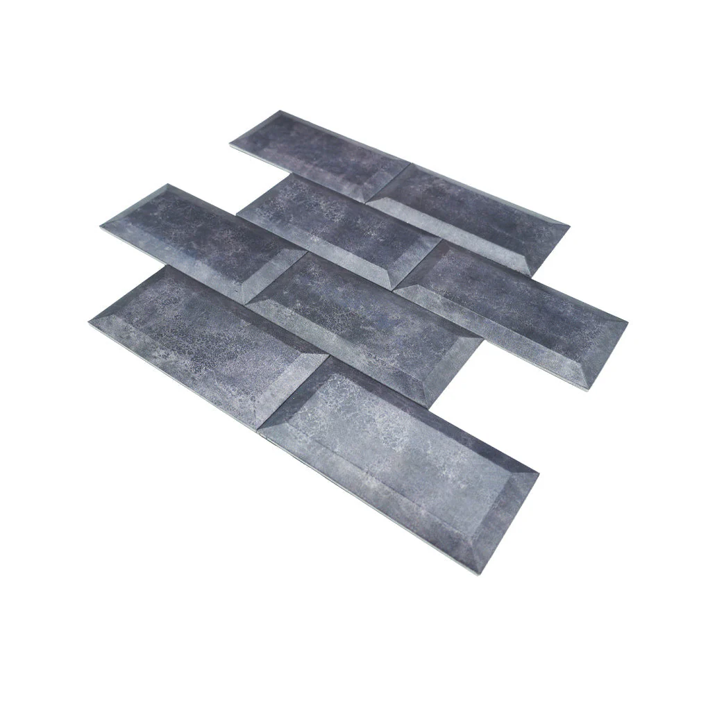 Crédence adhésive | Métro 3D Gris-bleu | 30,5×30,5 cm - Image 6