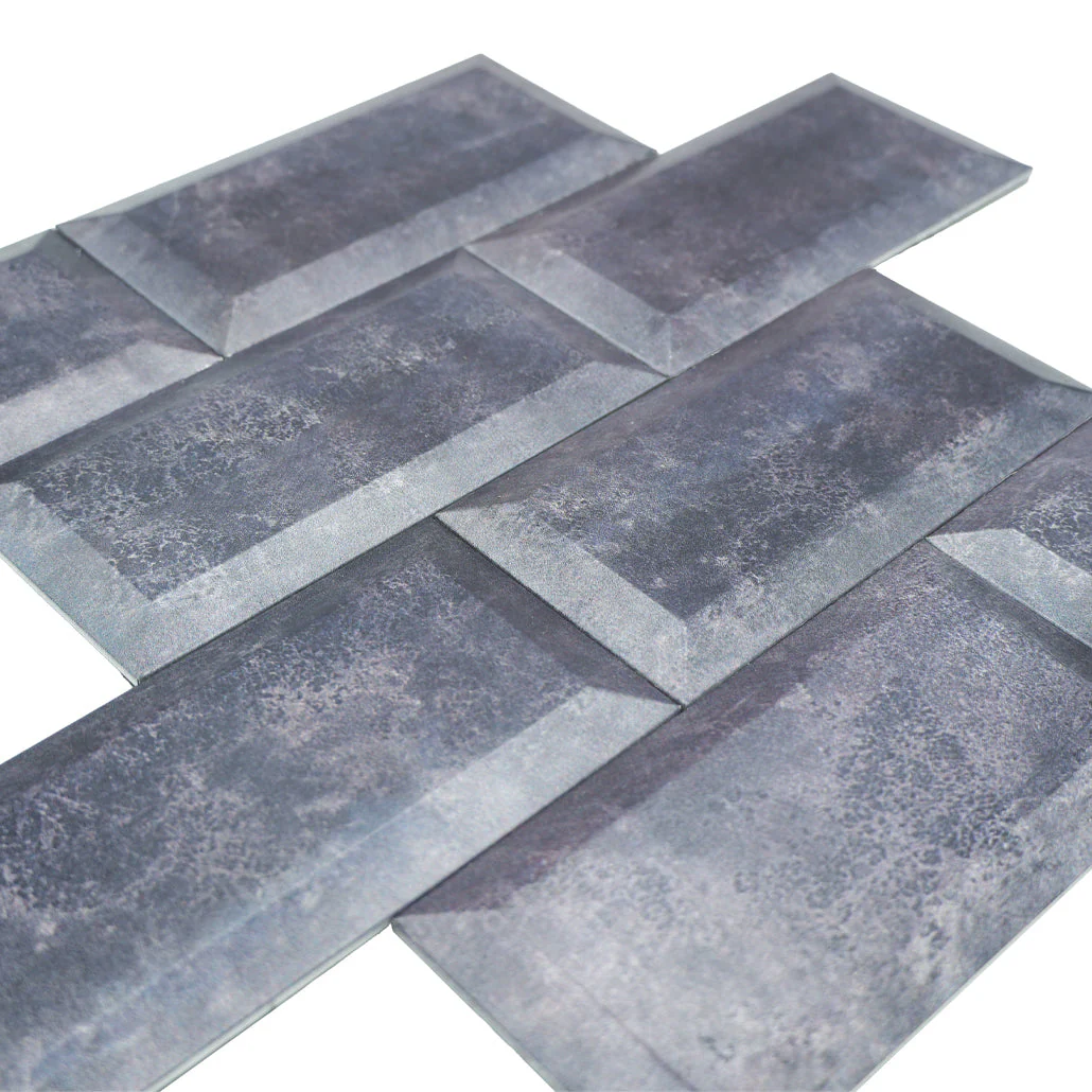 Crédence adhésive | Métro 3D Gris-bleu | 30,5×30,5 cm - Image 8