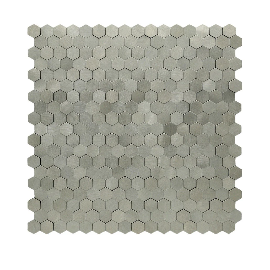 Crédence adhésive | Mini Hexagone 3D Argent | 29,8×30,7 cm - Image 2