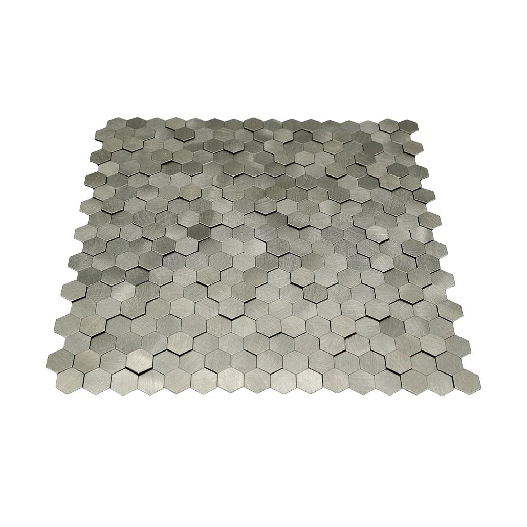 Crédence adhésive | Mini Hexagone 3D Argent | 29,8×30,7 cm - Image 4