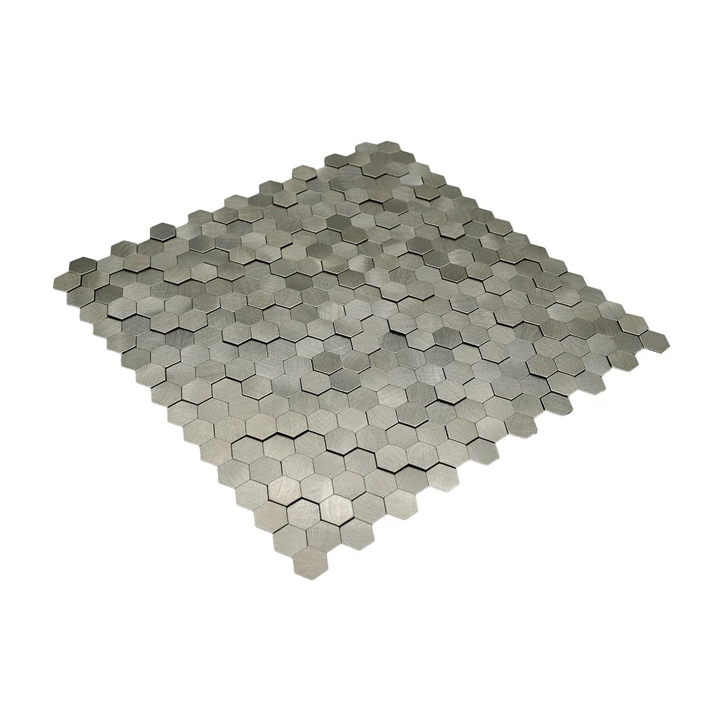 Crédence adhésive | Mini Hexagone 3D Argent | 29,8×30,7 cm - Image 6