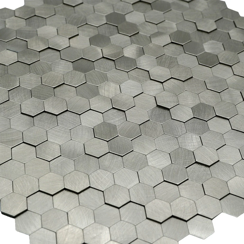 Crédence adhésive | Mini Hexagone 3D Argent | 29,8×30,7 cm - Image 8