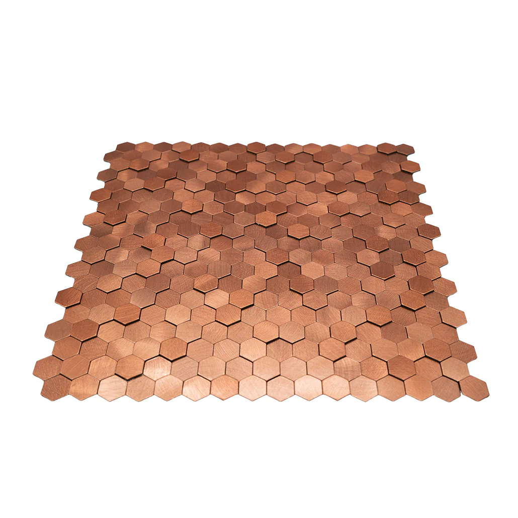 Crédence adhésive | Mini Hexagone 3D Cuivre | 29,8×30,7 cm - Image 4