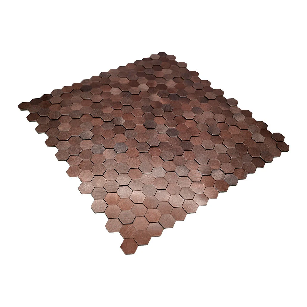 Crédence adhésive | Mini Hexagone 3D Cuivre foncé | 29,8×30,7 cm - Image 6