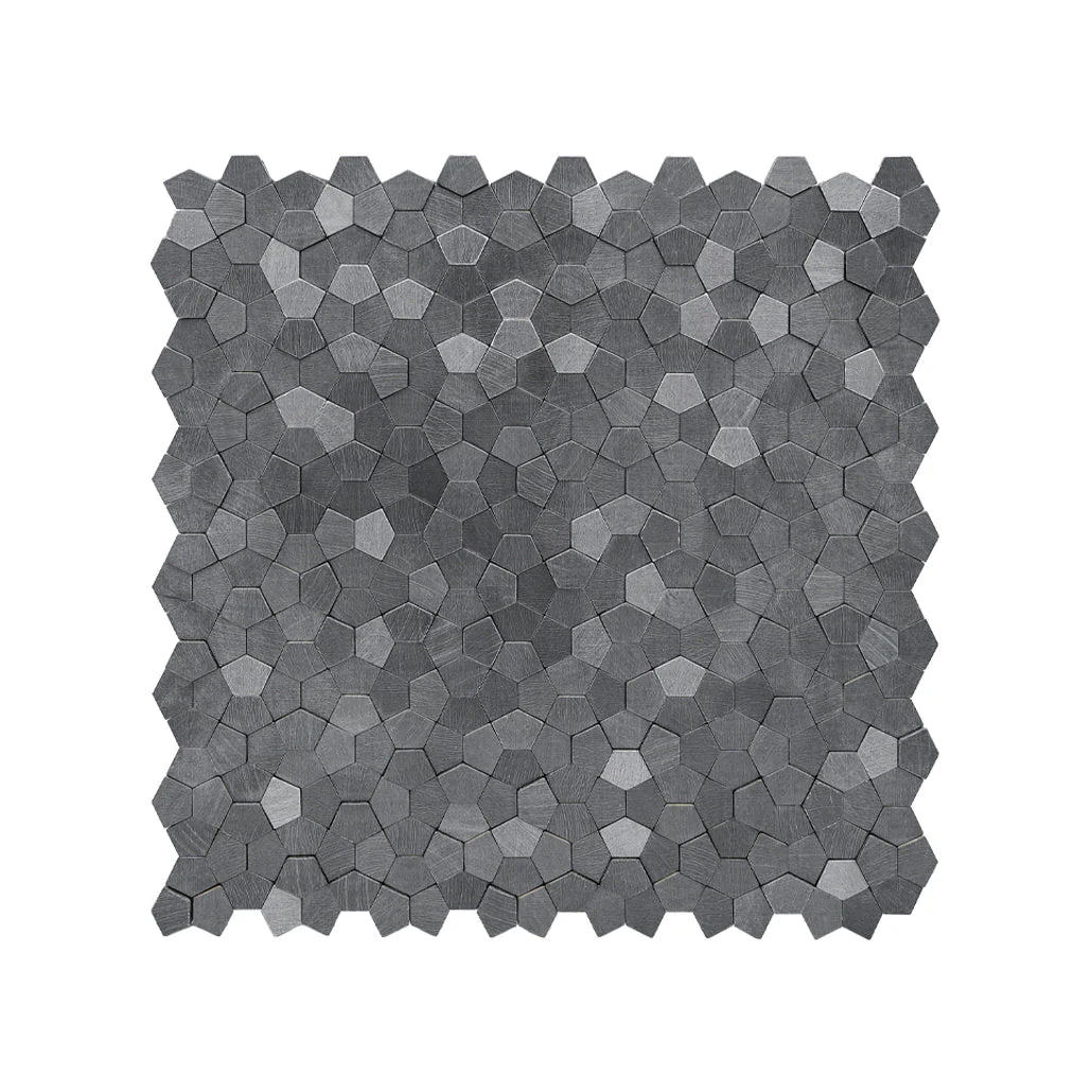 Crédence adhésive | Pentagone 3D Anthracite | 28,2×28,2 cm - Image 2