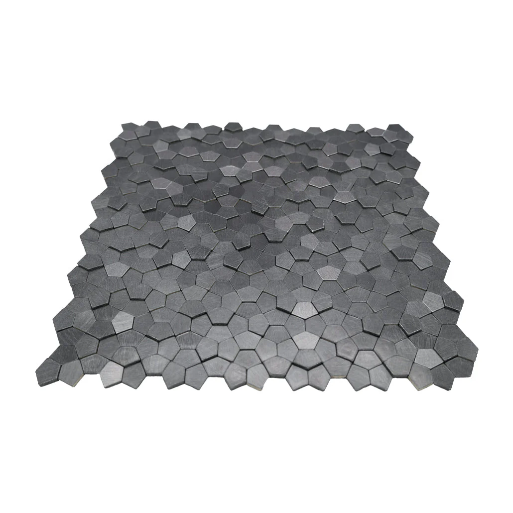 Crédence adhésive | Pentagone 3D Anthracite | 28,2×28,2 cm - Image 4