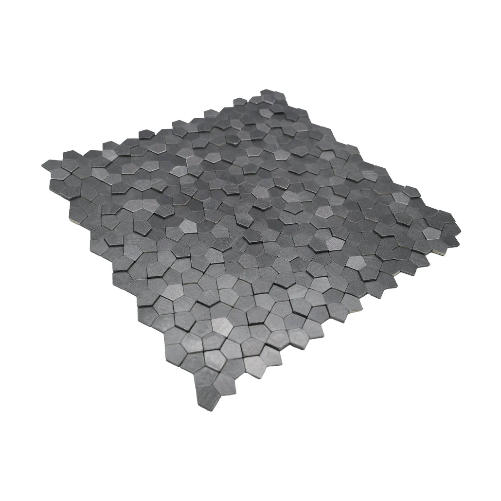 Crédence adhésive | Pentagone 3D Anthracite | 28,2×28,2 cm - Image 6