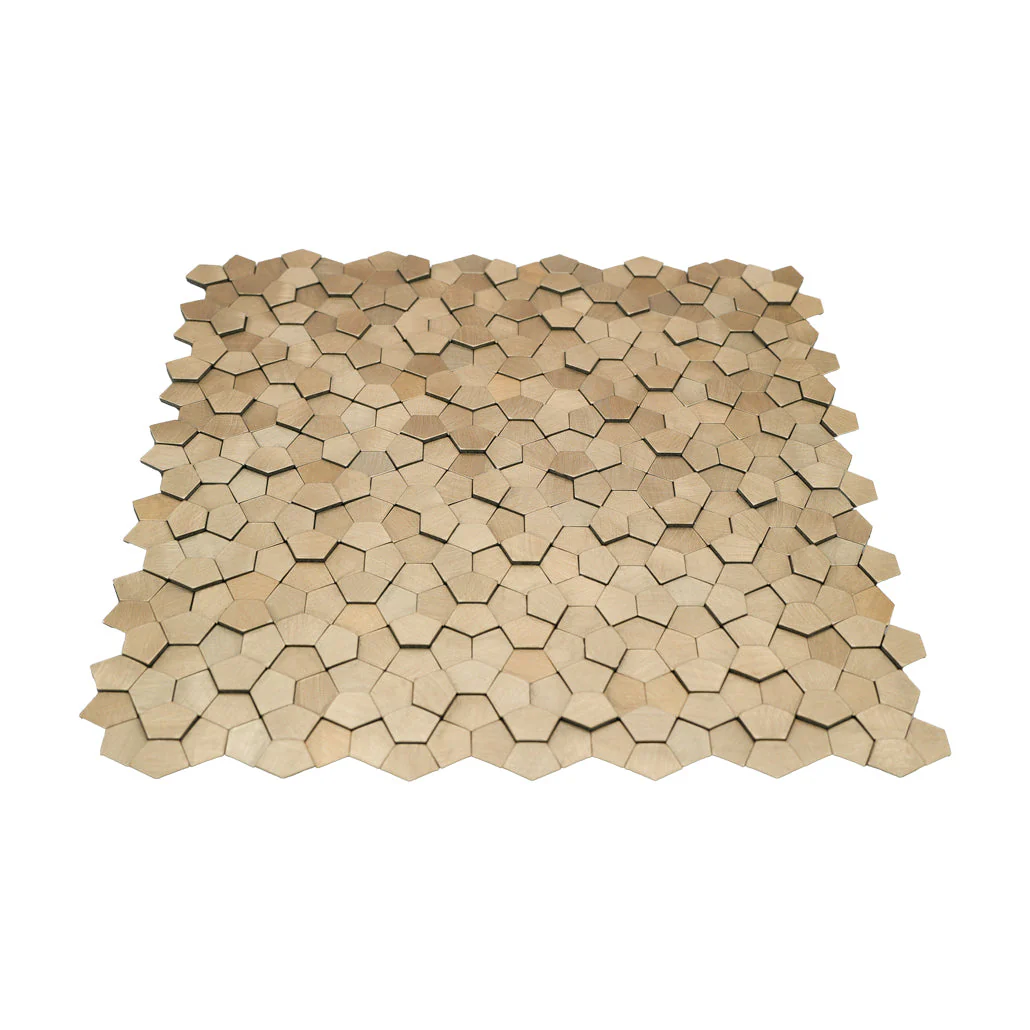 Crédence adhésive | Pentagone 3D Champagne | 28,2×28,2 cm - Image 4