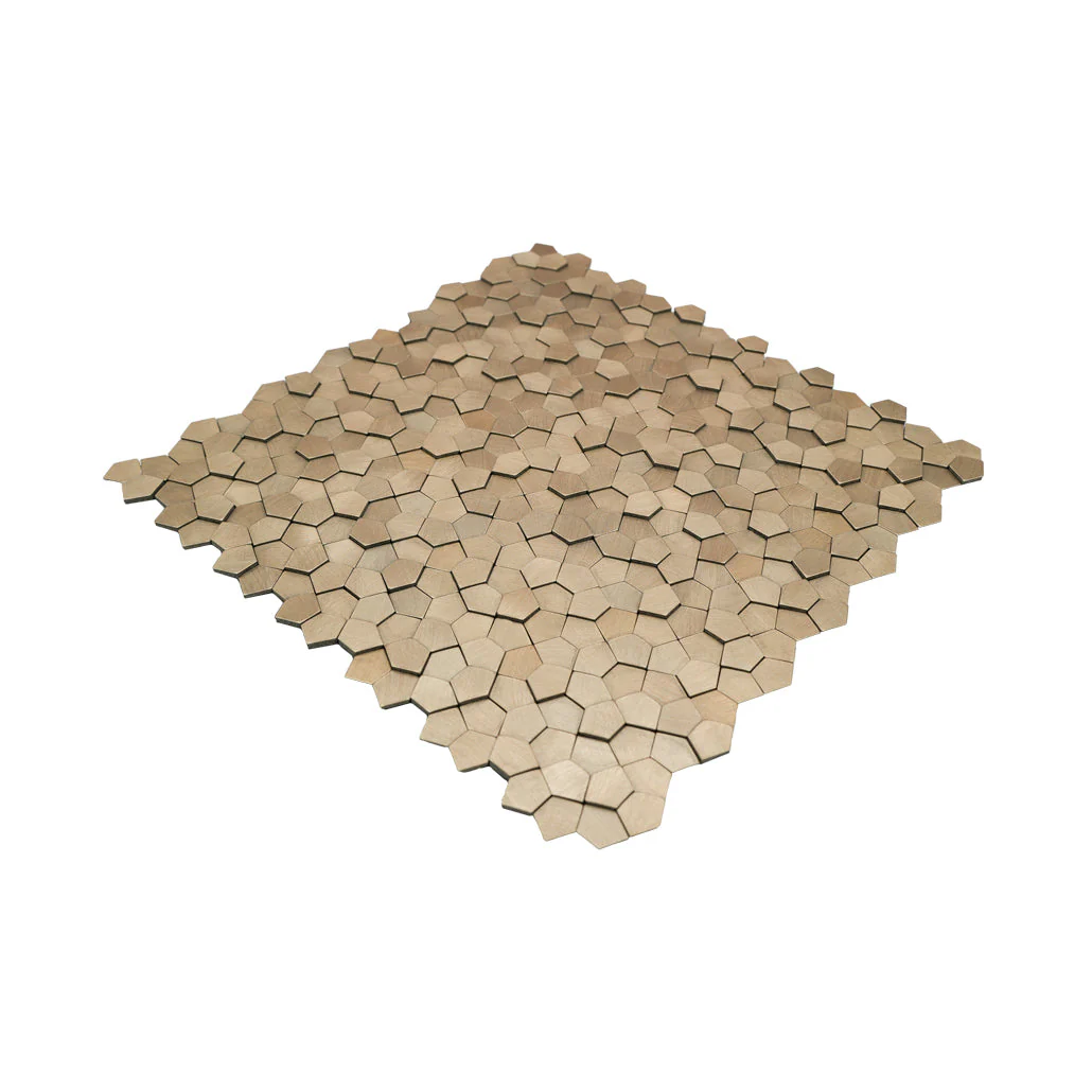 Crédence adhésive | Pentagone 3D Champagne | 28,2×28,2 cm - Image 6