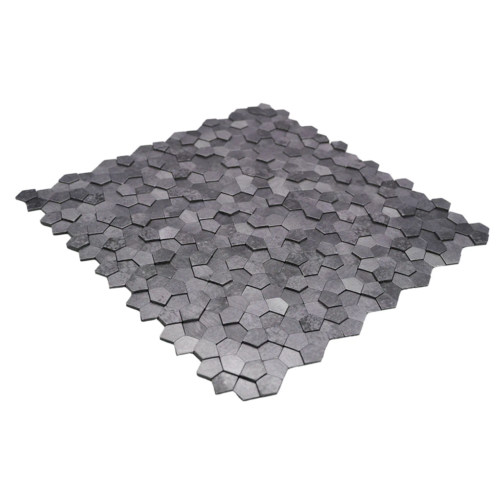 Crédence adhésive | Pentagone 3D Gris | 28,2×28,2 cm - Image 6