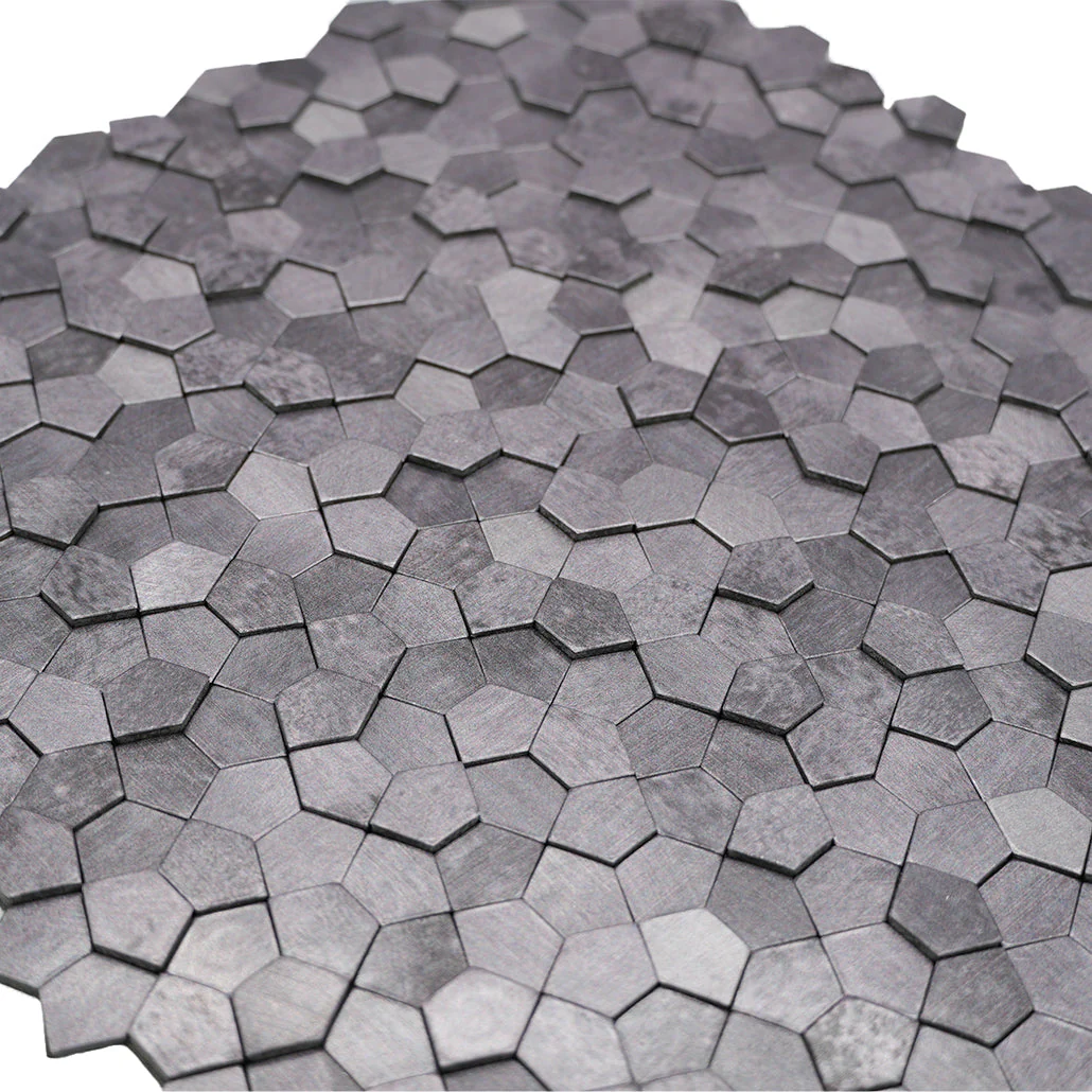 Crédence adhésive | Pentagone 3D Gris | 28,2×28,2 cm - Image 8