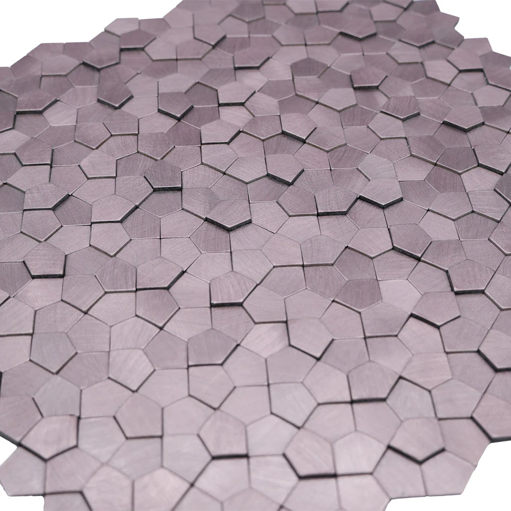 Crédence adhésive | Pentagone 3D Rose | 28,2×28,2 cm - Image 8