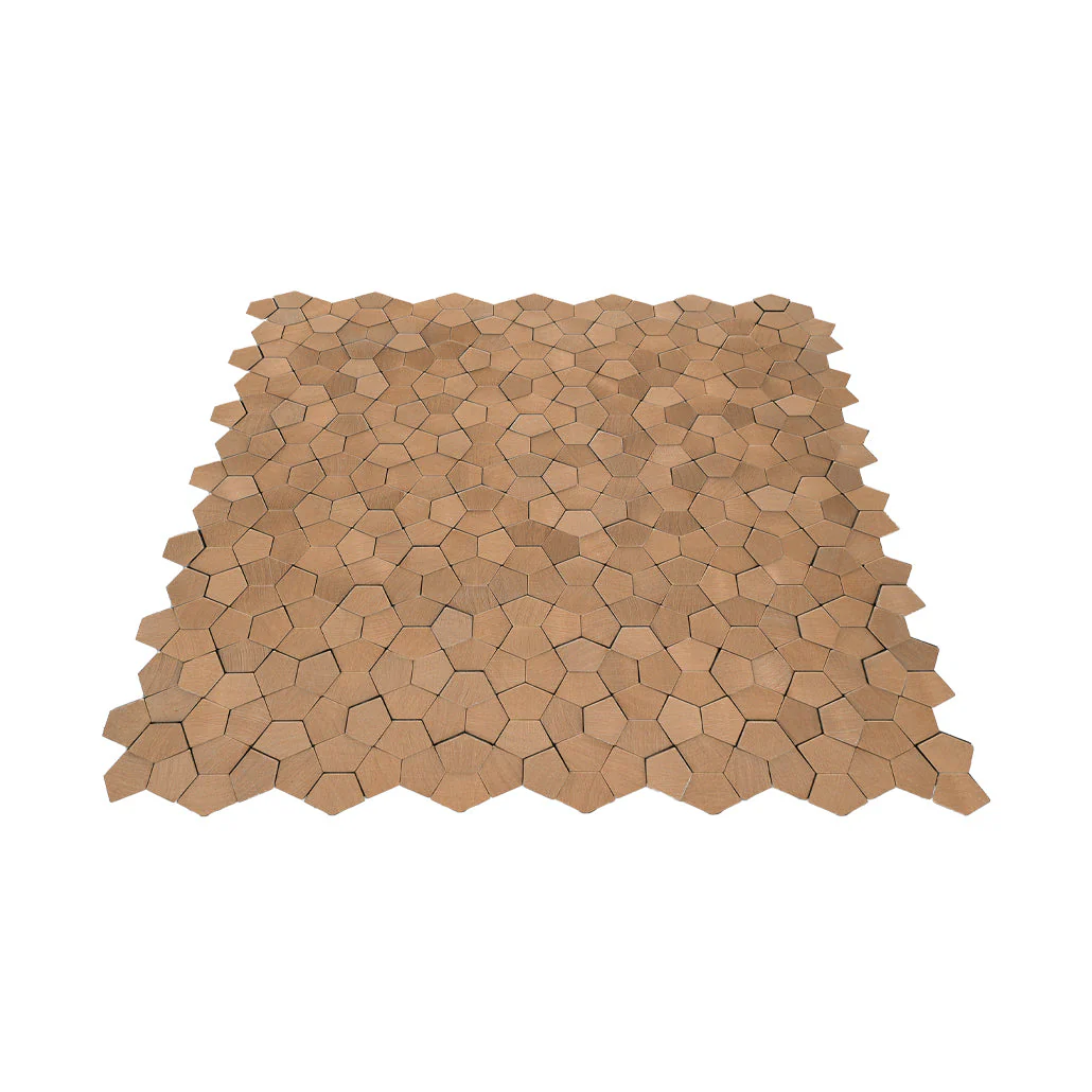 Crédence adhésive | Pentagone 3D Saumon | 28,2×28,2 cm - Image 4