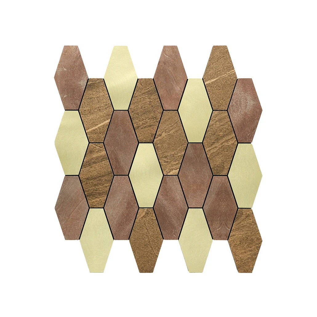 Crédence adhésive | Picket Brun | 30×30 cm - Image 2