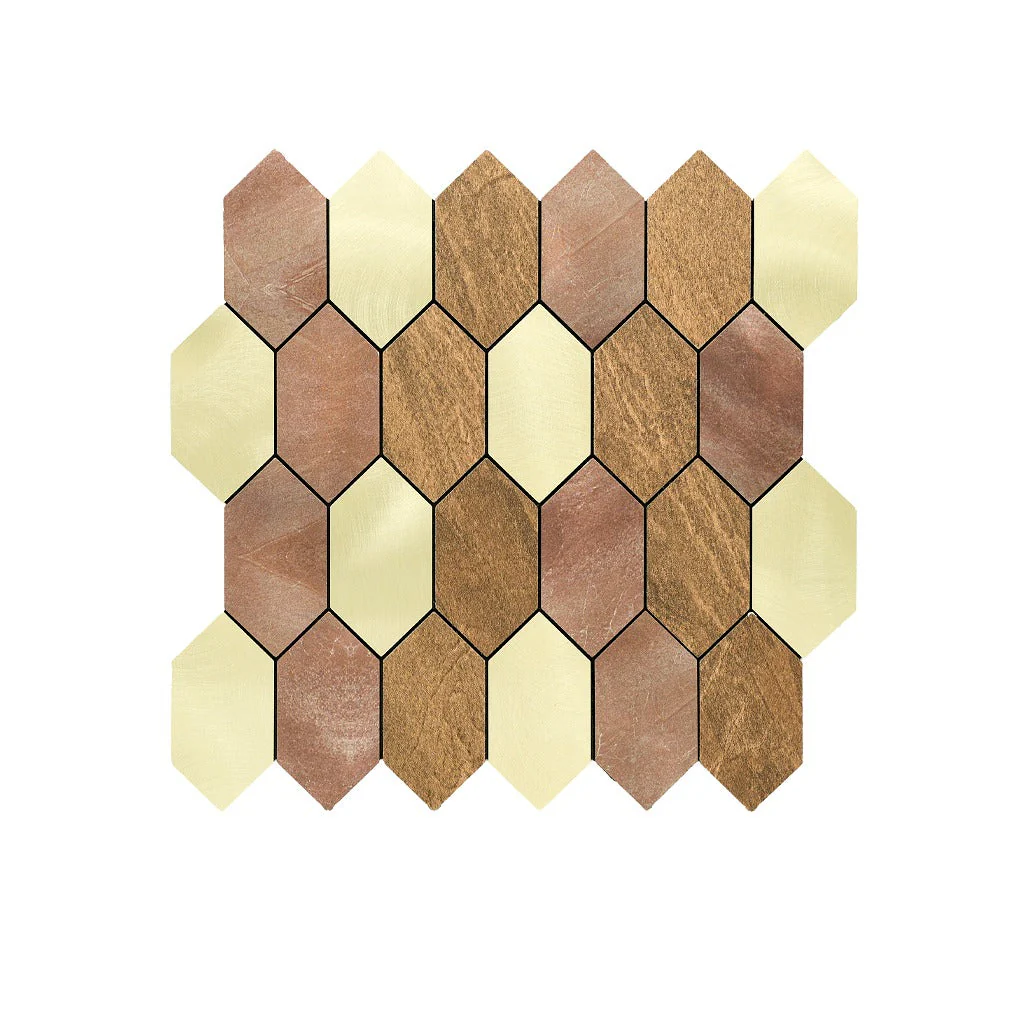 Crédence adhésive | Picket Champagne | 30×30 cm - Image 2