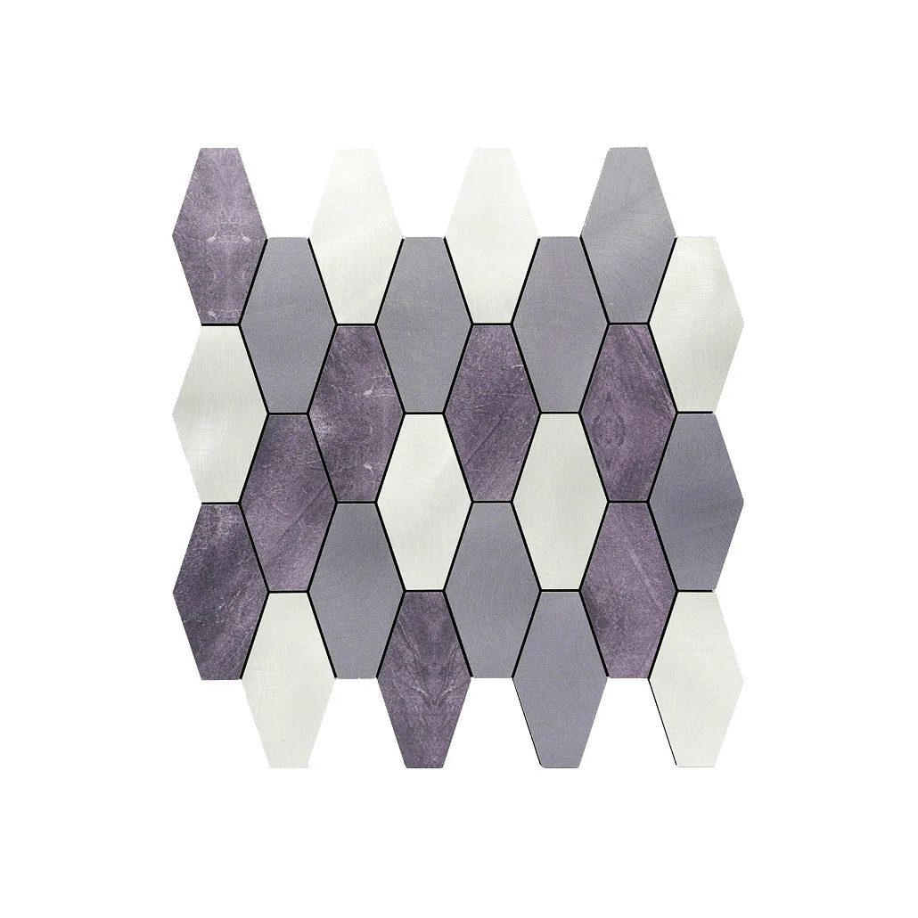 Crédence adhésive | Picket Violet | 30×30 cm - Image 2
