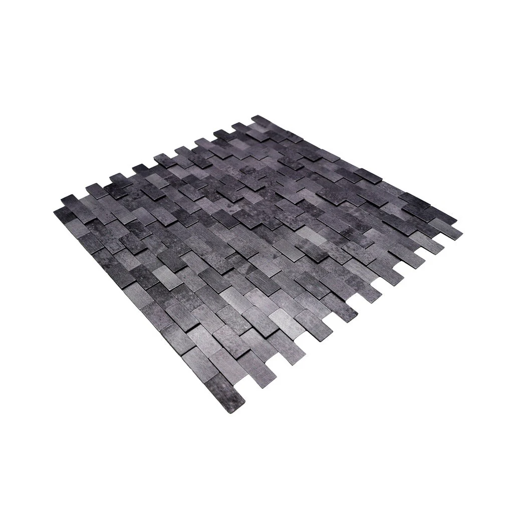 Crédence adhésive | Plaquette 3D Anthracite | 30×29,8 cm - Image 6