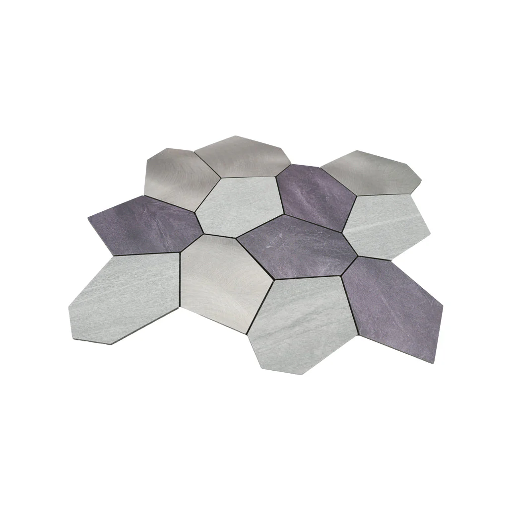 Crédence adhésive | Polygone Gris | 30×26,2 cm - Image 4