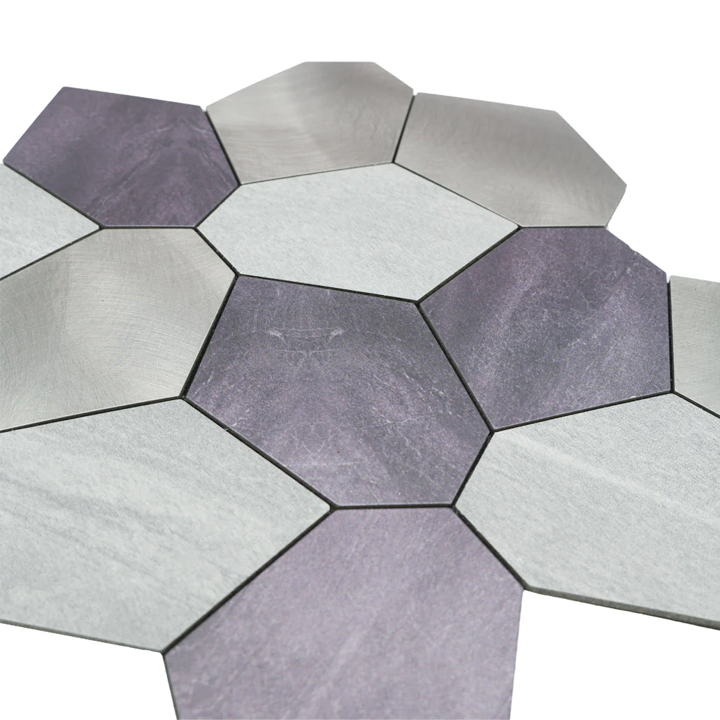 Crédence adhésive | Polygone Gris | 30×26,2 cm - Image 8