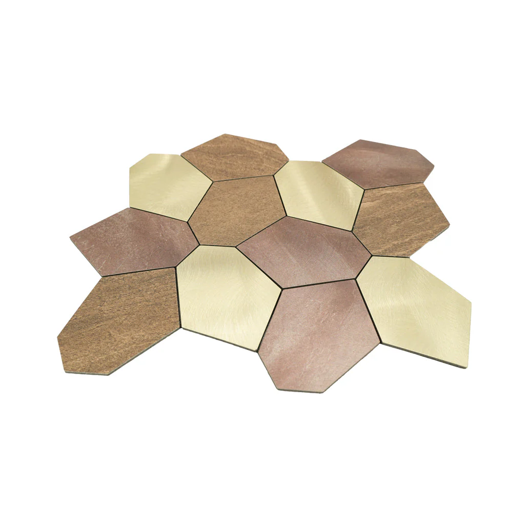 Crédence adhésive | Polygone Or | 30×26,2 cm - Image 4