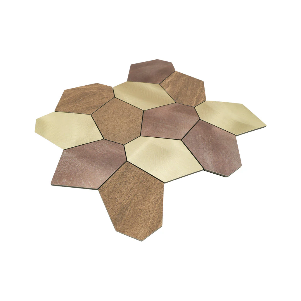 Crédence adhésive | Polygone Or | 30×26,2 cm - Image 6