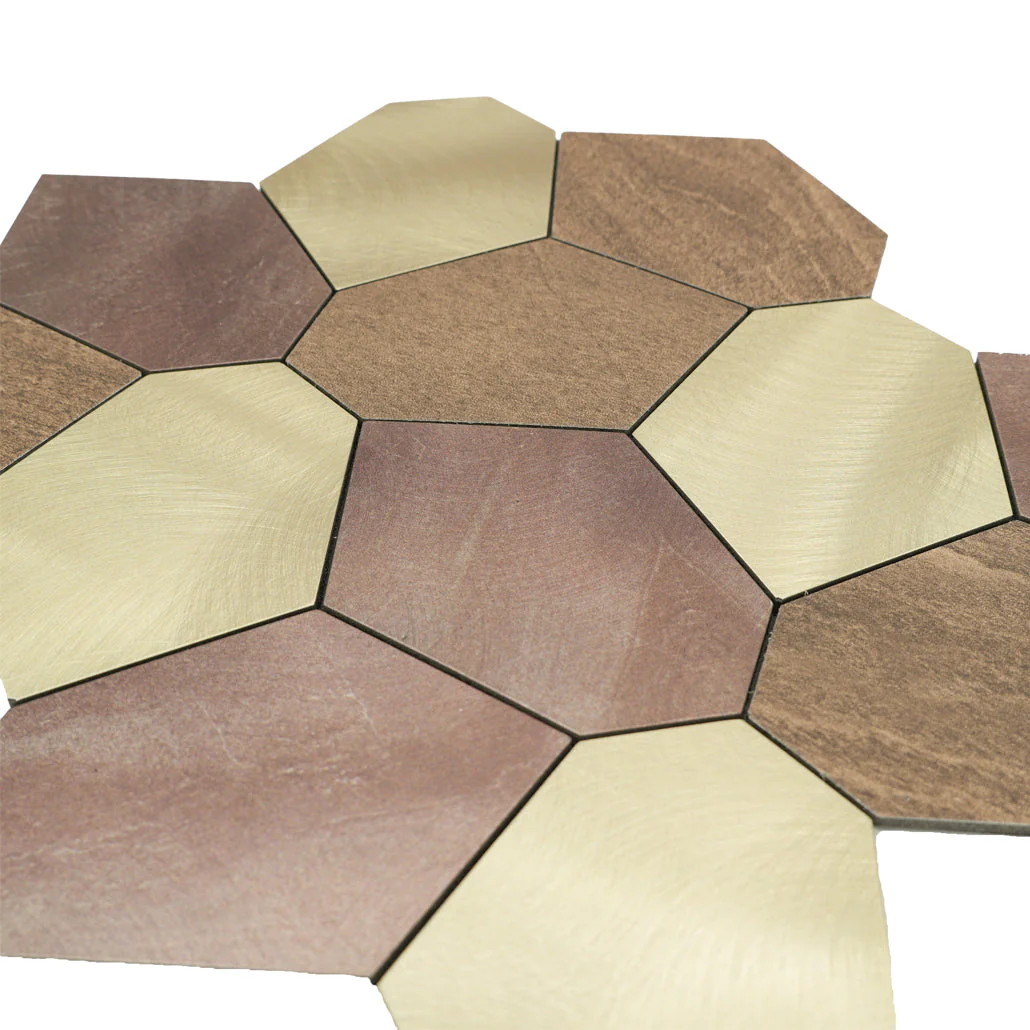 Crédence adhésive | Polygone Or | 30×26,2 cm - Image 8