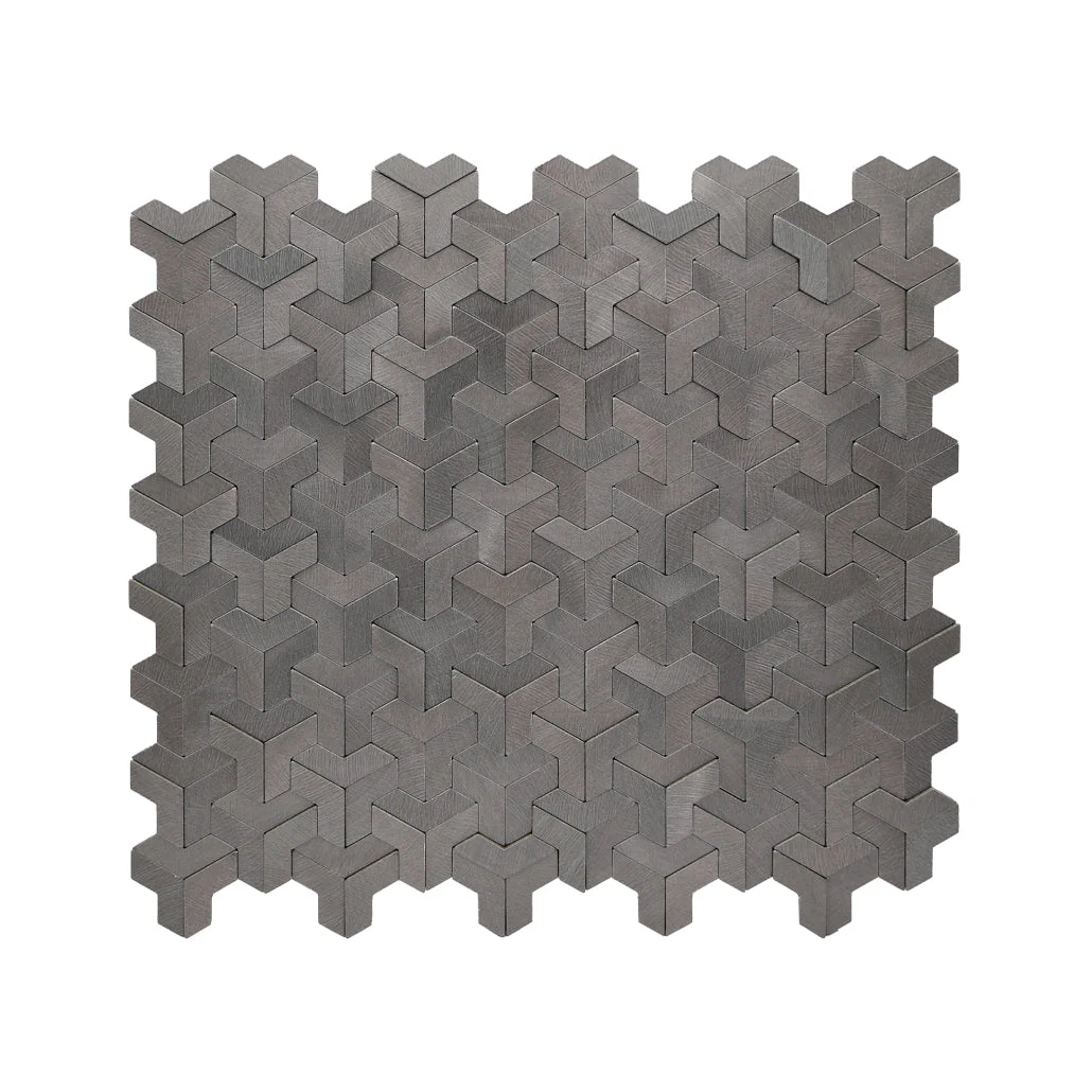 Crédence adhésive | Trifold 3D Anthracite | 30,3×28 cm - Image 2