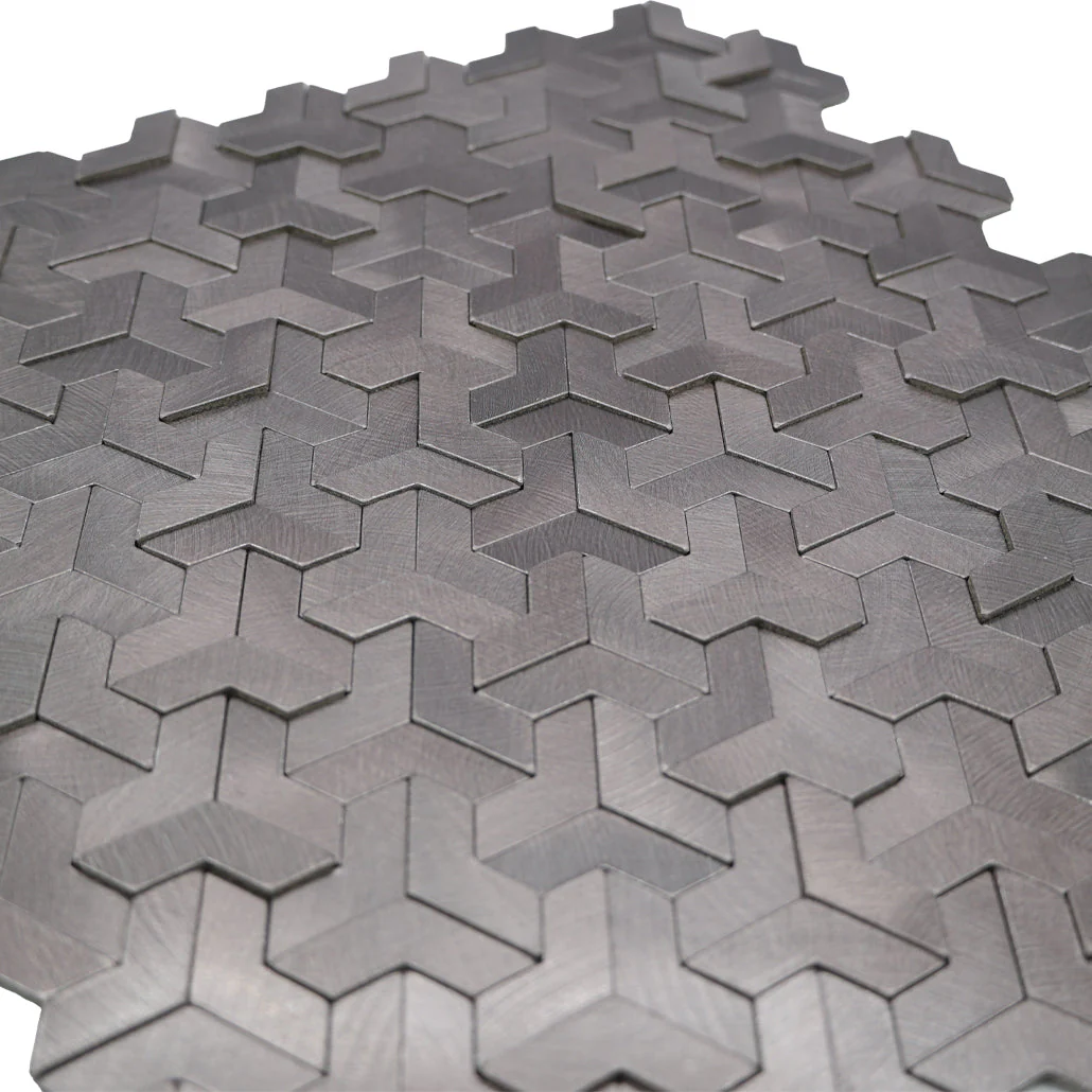Crédence adhésive | Trifold 3D Anthracite | 30,3×28 cm - Image 8