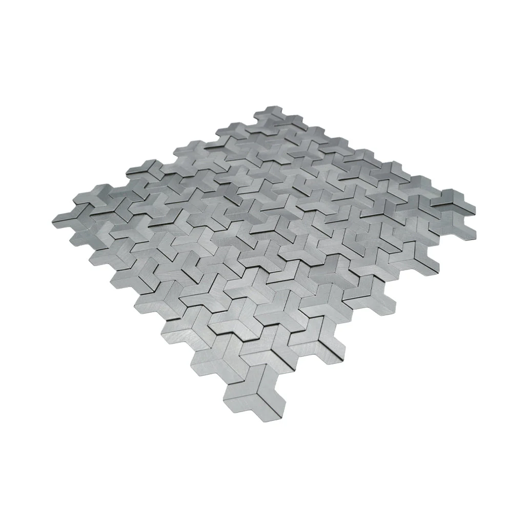 Crédence adhésive | Trifold 3D Argent | 30,3×28 cm - Image 6