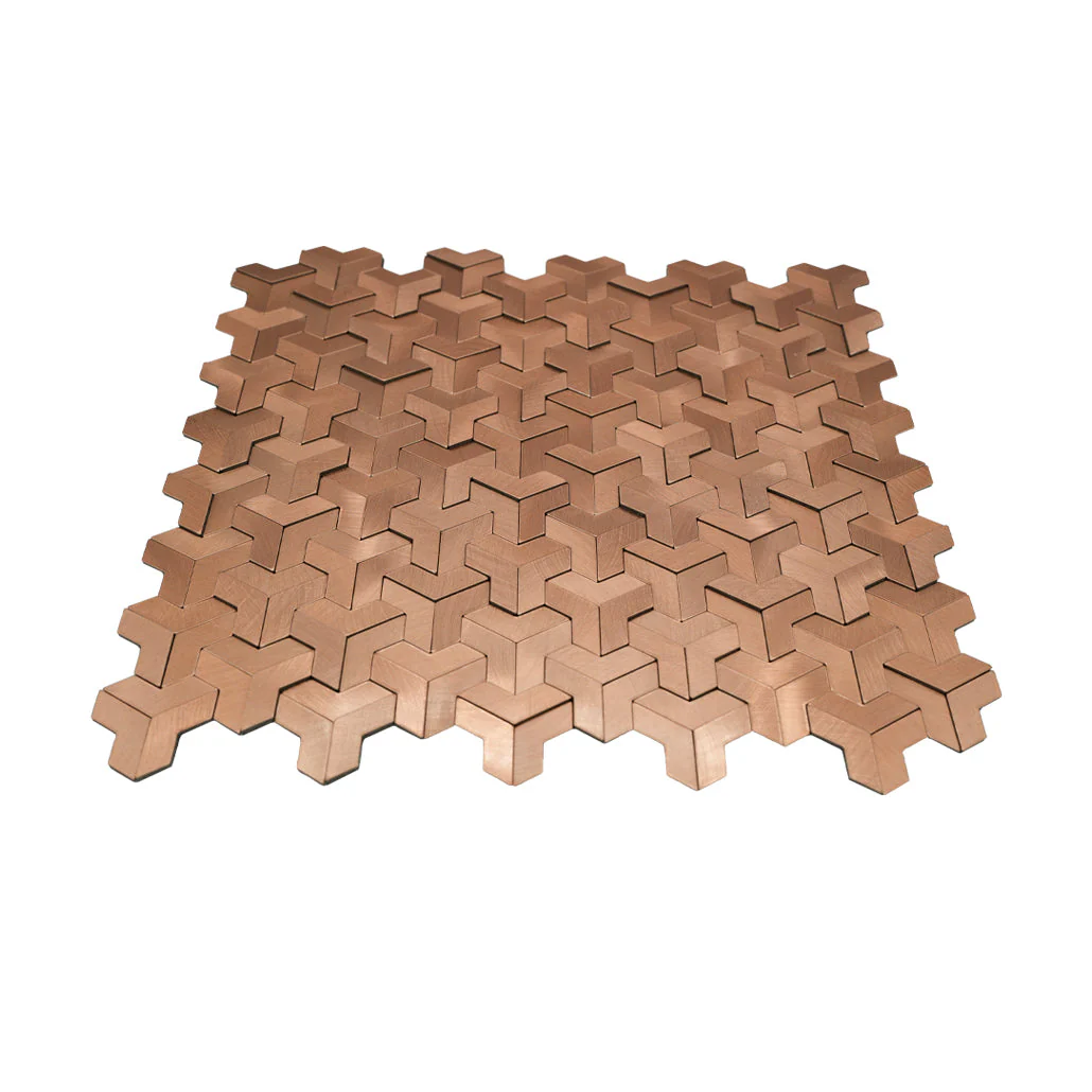 Crédence adhésive | Trifold 3D Cuivre | 30,3×28 cm - Image 4