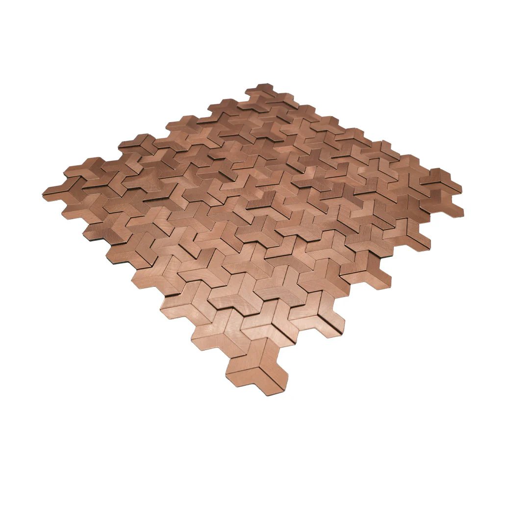 Crédence adhésive | Trifold 3D Cuivre | 30,3×28 cm - Image 6