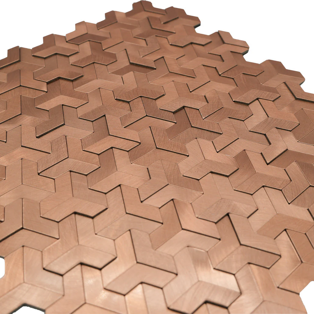 Crédence adhésive | Trifold 3D Cuivre | 30,3×28 cm - Image 8